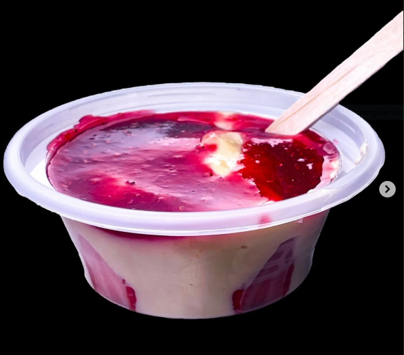 Panna cotta with berry coulis